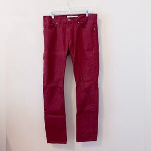 Express Men's Red Rocco Slim Fit Jeans